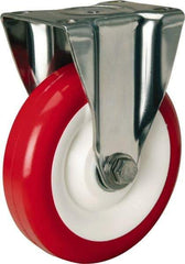 Hamilton - 5" Diam x 1-3/8" Wide x 6-1/4" OAH Top Plate Mount Rigid Caster - Polyurethane Mold on Polypropylene, 325 Lb Capacity, Delrin Bearing, 2-3/8 x 3-5/8" Plate - Exact Tool & Supply