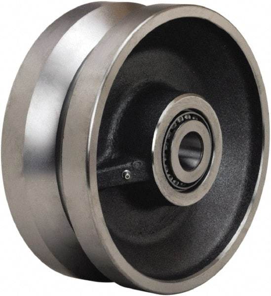 Hamilton - 10 Inch Diameter x 4 Inch Wide, Forged Steel Caster Wheel - 16,000 Lb. Capacity, 4-1/4 Inch Hub Length, 1-1/4 Inch Axle Diameter, Tapered Roller Bearing - Exact Tool & Supply