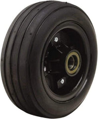 Hamilton - 10 Inch Diameter x 4 Inch Wide, Rubber Caster Wheel - 1,000 Lb. Capacity, 4-1/4 Inch Hub Length, 1 Inch Axle Diameter, Tapered Roller Bearing - Exact Tool & Supply