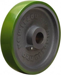 Hamilton - 12 Inch Diameter x 2-1/2 Inch Wide, Polyurethane on Cast Iron Caster Wheel - 2,800 Lb. Capacity, 3-1/4 Inch Hub Length, 1-1/4 Inch Axle Diameter, Straight Roller Bearing - Exact Tool & Supply