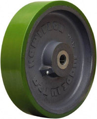 Hamilton - 12 Inch Diameter x 3 Inch Wide, Polyurethane on Cast Iron Caster Wheel - 3,500 Lb. Capacity, 3-1/4 Inch Hub Length, 1 Inch Axle Diameter, Straight Roller Bearing - Exact Tool & Supply