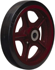 Hamilton - 12 Inch Diameter x 3 Inch Wide, Rubber on Cast Iron Caster Wheel - 1,140 Lb. Capacity, 3-1/4 Inch Hub Length, 1 Inch Axle Diameter, Tapered Roller Bearing - Exact Tool & Supply