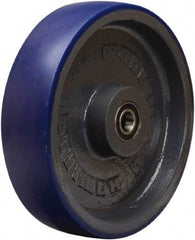 Hamilton - 12 Inch Diameter x 3 Inch Wide, Polyurethane on Cast Iron Caster Wheel - 3,800 Lb. Capacity, 3-1/2 Inch Hub Length, 1-1/4 Inch Axle Diameter, Tapered Roller Bearing - Exact Tool & Supply