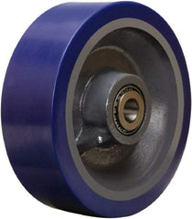 Hamilton - 12 Inch Diameter x 4 Inch Wide, Polyurethane on Forged Steel Caster Wheel - 6,000 Lb. Capacity, 4-1/4 Inch Hub Length, 1-1/4 Inch Axle Diameter, Sealed Precision Ball Bearing - Exact Tool & Supply
