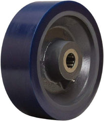 Hamilton - 12 Inch Diameter x 4 Inch Wide, Polyurethane on Forged Steel Caster Wheel - 6,000 Lb. Capacity, 4-1/4 Inch Hub Length, 1-1/2 Inch Axle Diameter, Straight Roller Bearing - Exact Tool & Supply