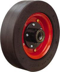 Hamilton - 14 Inch Diameter x 4 Inch Wide, Rubber Caster Wheel - 1,500 Lb. Capacity, 4-1/2 Inch Hub Length, 1-1/4 Inch Axle Diameter, Tapered Roller Bearing - Exact Tool & Supply
