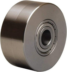 Hamilton - 3 Inch Diameter x 1-3/8 Inch Wide, Stainless Steel Caster Wheel - 450 Lb. Capacity, 1-5/8 Inch Hub Length, 1/2 Inch Axle Diameter, Stainless Steel Precision Ball Bearing - Exact Tool & Supply
