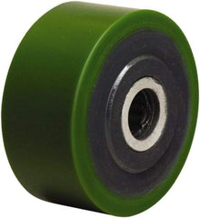 Hamilton - 3-1/4 Inch Diameter x 1-1/2 Inch Wide, Polyurethane on Cast Iron Caster Wheel - 475 Lb. Capacity, 1-5/8 Inch Hub Length, 5/8 Inch Axle Diameter, Straight Roller Bearing - Exact Tool & Supply