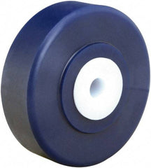 Hamilton - 4 Inch Diameter x 1-1/4 Inch Wide, Polyurethane Caster Wheel - 500 Lb. Capacity, 1-3/8 Inch Hub Length, 1/2 Inch Axle Diameter, Straight Roller Bearing - Exact Tool & Supply