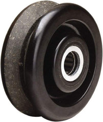 Hamilton - 4 Inch Diameter x 1-1/2 Inch Wide, Phenolic Caster Wheel - 380 Lb. Capacity, 1-5/8 Inch Hub Length, 3/4 Inch Axle Diameter, Straight Roller Bearing - Exact Tool & Supply