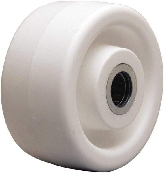 Hamilton - 4 Inch Diameter x 2 Inch Wide, Polyolefin Caster Wheel - 550 Lb. Capacity, 2-3/16 Inch Hub Length, 1/2 Inch Axle Diameter, Straight Roller Bearing - Exact Tool & Supply