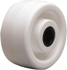 Hamilton - 4 Inch Diameter x 2 Inch Wide, Polyolefin Caster Wheel - 550 Lb. Capacity, 2-3/16 Inch Hub Length, 3/4 Inch Axle Diameter, Delrin Bearing - Exact Tool & Supply