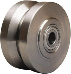 Hamilton - 4 Inch Diameter x 2 Inch Wide, Stainless Steel Caster Wheel - 850 Lb. Capacity, 2-1/2 Inch Hub Length, 1/2 Inch Axle Diameter, Stainless Steel Precision Ball Bearing - Exact Tool & Supply