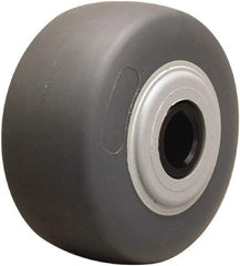 Hamilton - 4 Inch Diameter x 2 Inch Wide, Rubber on Thermoplastic Caster Wheel - 300 Lb. Capacity, 2-3/16 Inch Hub Length, 1/2 Inch Axle Diameter, Straight Roller Bearing - Exact Tool & Supply