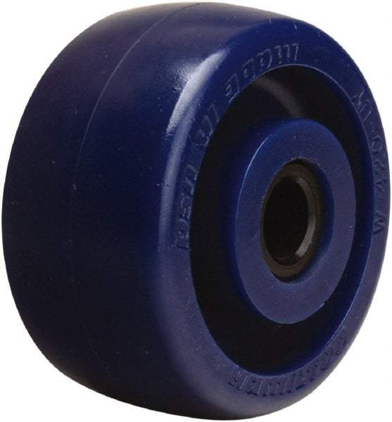 Hamilton - 4 Inch Diameter x 2 Inch Wide, Polyurethane Caster Wheel - 750 Lb. Capacity, 2-3/16 Inch Hub Length, 3/4 Inch Axle Diameter, Delrin Bearing - Exact Tool & Supply