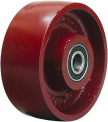 Hamilton - 5 Inch Diameter x 2 Inch Wide, Cast Iron Caster Wheel - 1,300 Lb. Capacity, 2-1/4 Inch Hub Length, 1/2 Inch Axle Diameter, Precision Ball Bearing - Exact Tool & Supply