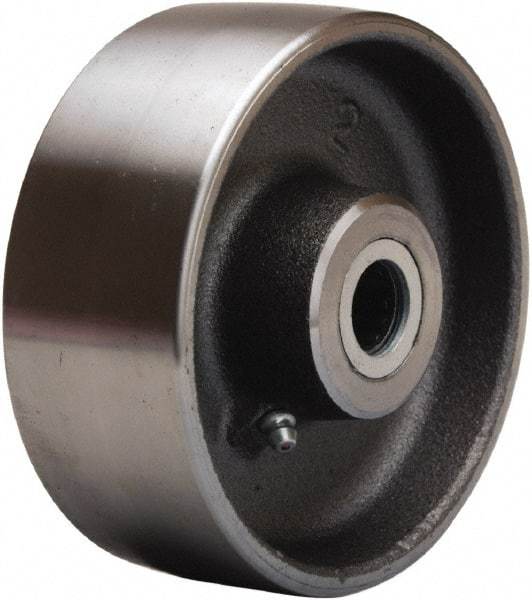 Hamilton - 5 Inch Diameter x 2 Inch Wide, Forged Steel Caster Wheel - 1,500 Lb. Capacity, 2-1/4 Inch Hub Length, 1-3/16 Inch Axle Diameter, Plain Bore Bearing - Exact Tool & Supply