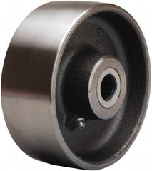 Hamilton - 5 Inch Diameter x 2 Inch Wide, Forged Steel Caster Wheel - 1,500 Lb. Capacity, 2-1/4 Inch Hub Length, 1-3/16 Inch Axle Diameter, Plain Bore Bearing - Exact Tool & Supply