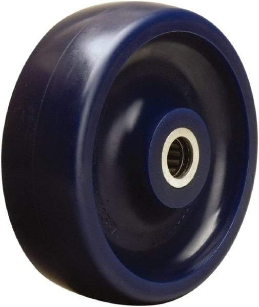 Hamilton - 6 Inch Diameter x 2 Inch Wide, Polyurethane Caster Wheel - 1,100 Lb. Capacity, 2-3/16 Inch Hub Length, 1/2 Inch Axle Diameter, Straight Roller Bearing - Exact Tool & Supply
