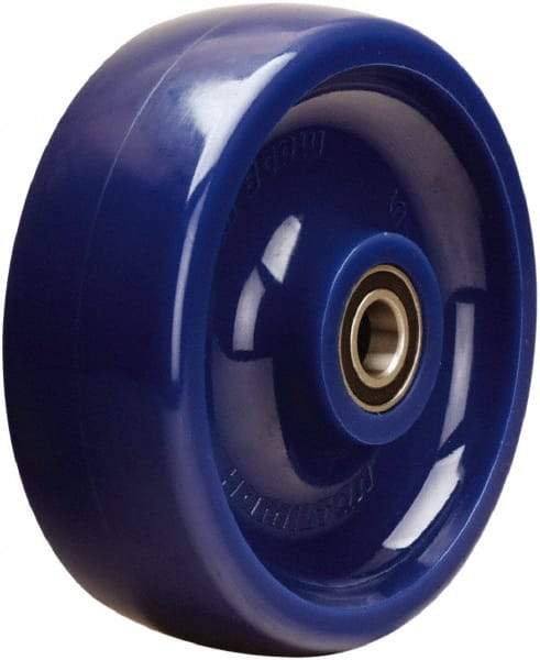 Hamilton - 6 Inch Diameter x 2 Inch Wide, Polyurethane Caster Wheel - 1,100 Lb. Capacity, 2-7/16 Inch Hub Length, 1/2 Inch Axle Diameter, Sealed Precision Ball Bearing - Exact Tool & Supply