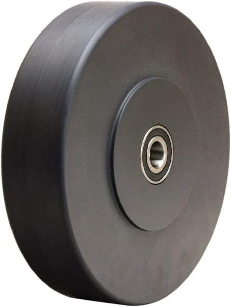 Hamilton - 8 Inch Diameter x 2 Inch Wide, Nylon Caster Wheel - 2,500 Lb. Capacity, 2-1/4 Inch Hub Length, 1/2 Inch Axle Diameter, Precision Ball Bearing - Exact Tool & Supply