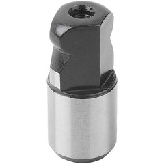 KIPP - 20mm Nose Diam, 15mm Nose Length, Flattened Ball Straight Locating Pin - Exact Tool & Supply