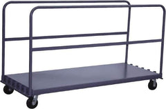 Jamco - 2,000 Lb Capacity Adjustable Sheet & Panel Truck - Steel Deck, 36" OAW, 9" Platform Height - Exact Tool & Supply