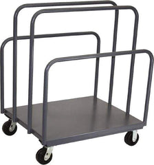 Jamco - 2,000 Lb Capacity Sheet & Panel Truck - Steel Deck, 36" OAW, 9" Platform Height, Phenolic Casters - Exact Tool & Supply