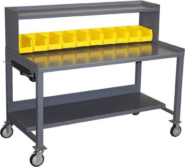 Jamco - Heavy Duty Use Workbench Mobile Work Bench - Steel, Gray, 36" Long x 72" Deep x 49" High - Exact Tool & Supply