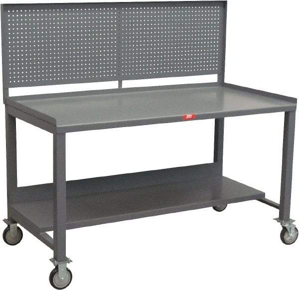 Jamco - Heavy Duty Use Workbench Mobile Work Bench - Steel, Gray, 36" Long x 60" Deep x 58" High - Exact Tool & Supply