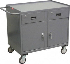 Jamco - Mobile Storage Cabinet - Steel, 36" Wide x 24" Deep x 36" High, Gray - Exact Tool & Supply