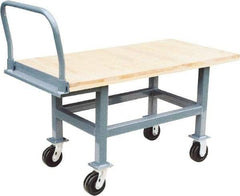 Jamco - 2,000 Lb Capacity Platform Truck - Hardwood Deck, 30" OAW, 26" Platform Height - Exact Tool & Supply