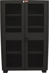 Jamco - 4 Shelf Visible Storage Cabinet - Steel, 48" Wide x 24" Deep x 78" High, Black - Exact Tool & Supply