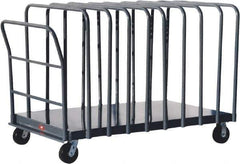 Jamco - 1,800 Lb Capacity Adjustable Panel Truck - Steel Deck, 72" OAW, 9" Platform Height - Exact Tool & Supply
