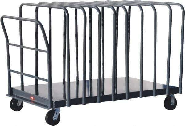 Jamco - 1,800 Lb Capacity Adjustable Panel Truck - Steel Deck, 60" OAW, 9" Platform Height - Exact Tool & Supply
