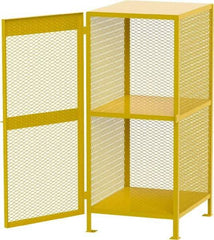 Jamco - Gas Cylinder Storage Cabinet - Steel, 40" Wide x 33" Deep x 71" High, Yellow - Exact Tool & Supply