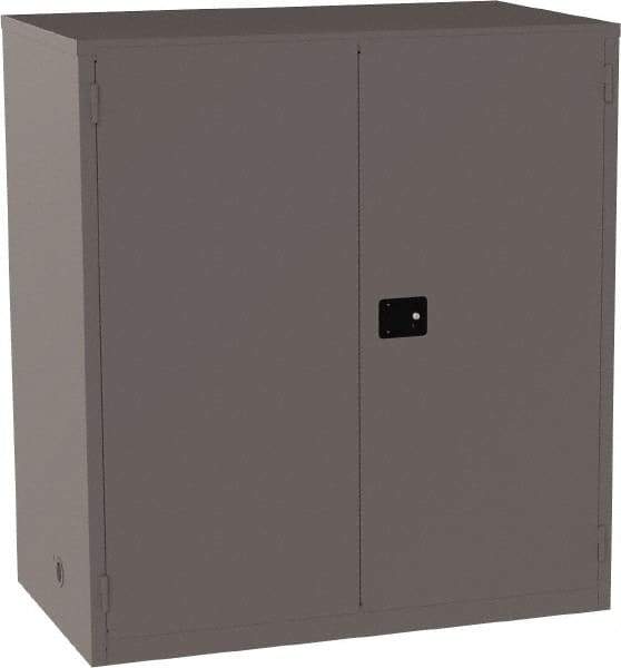 Jamco - 4 Shelf Security Storage Cabinet - Steel, 59" Wide x 34" Deep x 65" High, Gray - Exact Tool & Supply