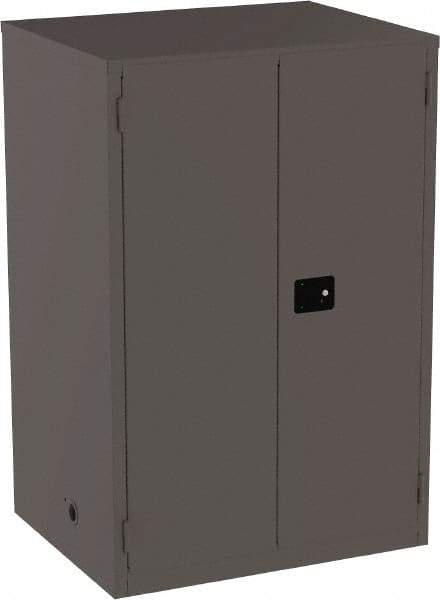 Jamco - 4 Shelf Security Storage Cabinet - Steel, 34" Wide x 43" Deep x 65" High, Gray - Exact Tool & Supply
