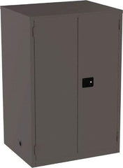 Jamco - 4 Shelf Security Storage Cabinet - Steel, 34" Wide x 43" Deep x 65" High, Gray - Exact Tool & Supply