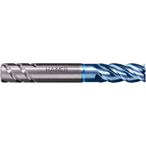 Corner Chamfer End Mill: 0.0787″ Dia, 0.2756″ LOC, 4 Flute, Solid Carbide 58 mm OAL, 6 mm Shank Dia, AlTiN Coated, Centercutting