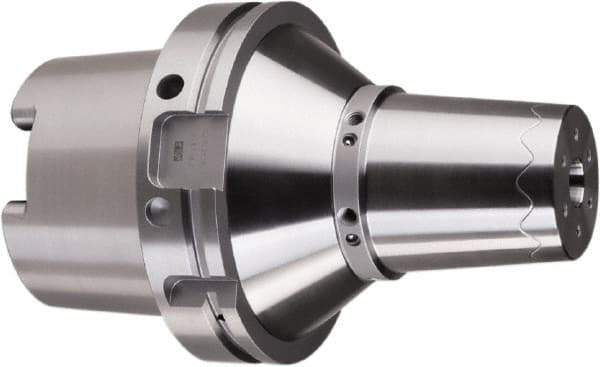 HAIMER - 2" Hole Diam, HSK125A Taper Shank Shrink Fit Tool Holder & Adapter - 3.43" Projection, 3.23" Nose Diam, 3.46" Clamping Depth, 25,000 RPM, Through Coolant - Exact Tool & Supply