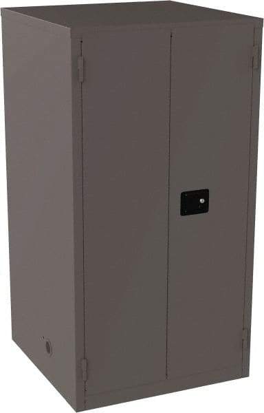 Jamco - 4 Shelf Security Storage Cabinet - Steel, 34" Wide x 34" Deep x 65" High, Gray - Exact Tool & Supply