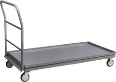 Jamco - 1,200 Lb Capacity Platform Truck - Steel Deck, 48" OAW, 9" Platform Height, Urethane Casters - Exact Tool & Supply