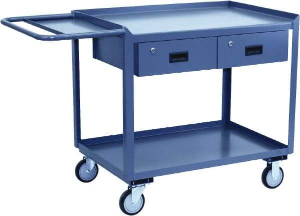 Jamco - Flush Mobile Work Bench - Steel, Gray, 30" Long x 36" Deep x 35" High - Exact Tool & Supply