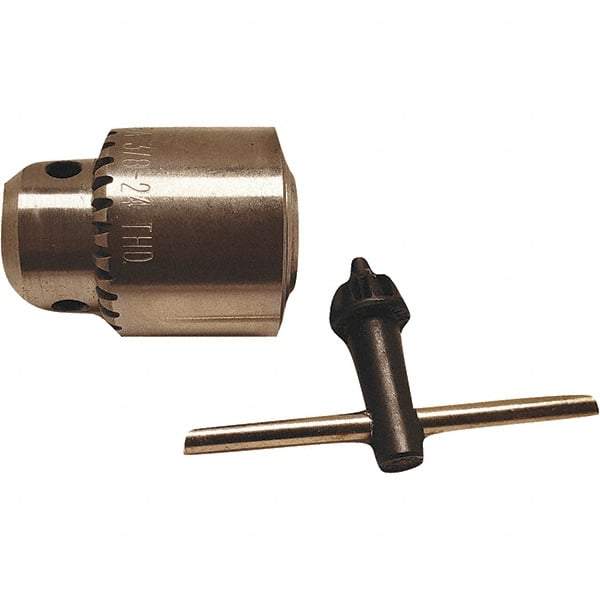 Dynabrade - 1/2-20, 1/2" Max Capacity, Threaded Mount Drill Chuck - Keyed - Exact Tool & Supply
