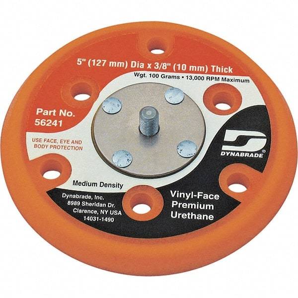 Dynabrade - 5" Diam Disc Backing Vacuum Replacement Pad - Medium Density, 13,000 RPM - Exact Tool & Supply