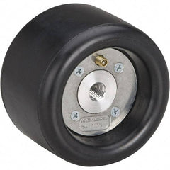 Dynabrade - 3-1/4" Wheel OD, 3" Wheel Width, 7,000 RPM, Aluminum, Pneumatic Wheel without Hub - 10-11/16" Long x 3" Wide, 1" Wheel Arbor Hole, For Use with 13204, 13505, 13515 & 13520 Dynastraight Air-Powered Abrasive Finishing Tools - Exact Tool & Supply