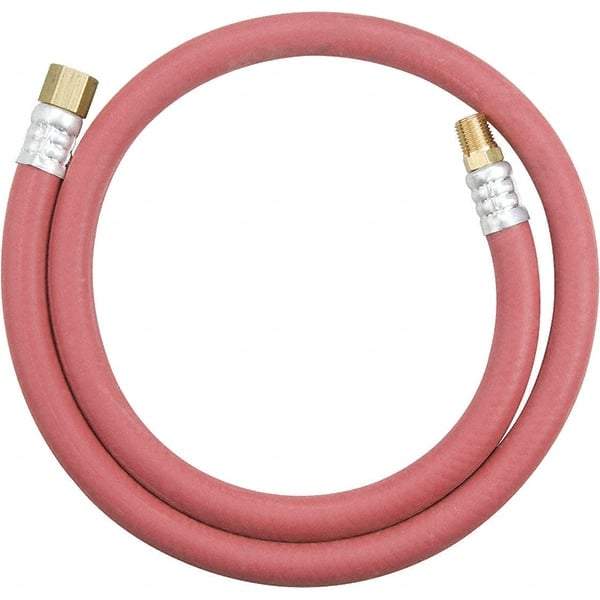 Dynabrade - 3/8" ID 3.3' Long Hose - Male/Female Ends, 90 Working psi, Red - Exact Tool & Supply