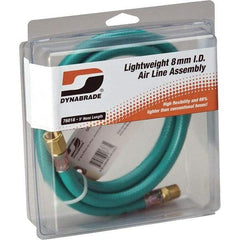 Dynabrade - 8mm ID 5' Long Hose - Male/Female Ends, 90 Working psi, Green - Exact Tool & Supply