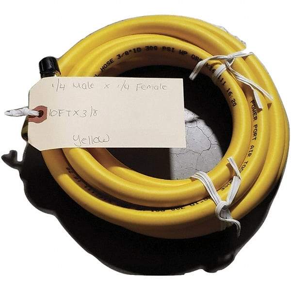 Dynabrade - 3/8" ID 10' Long Hose - Female/Male Ends, 1/4" Fitting, Red - Exact Tool & Supply